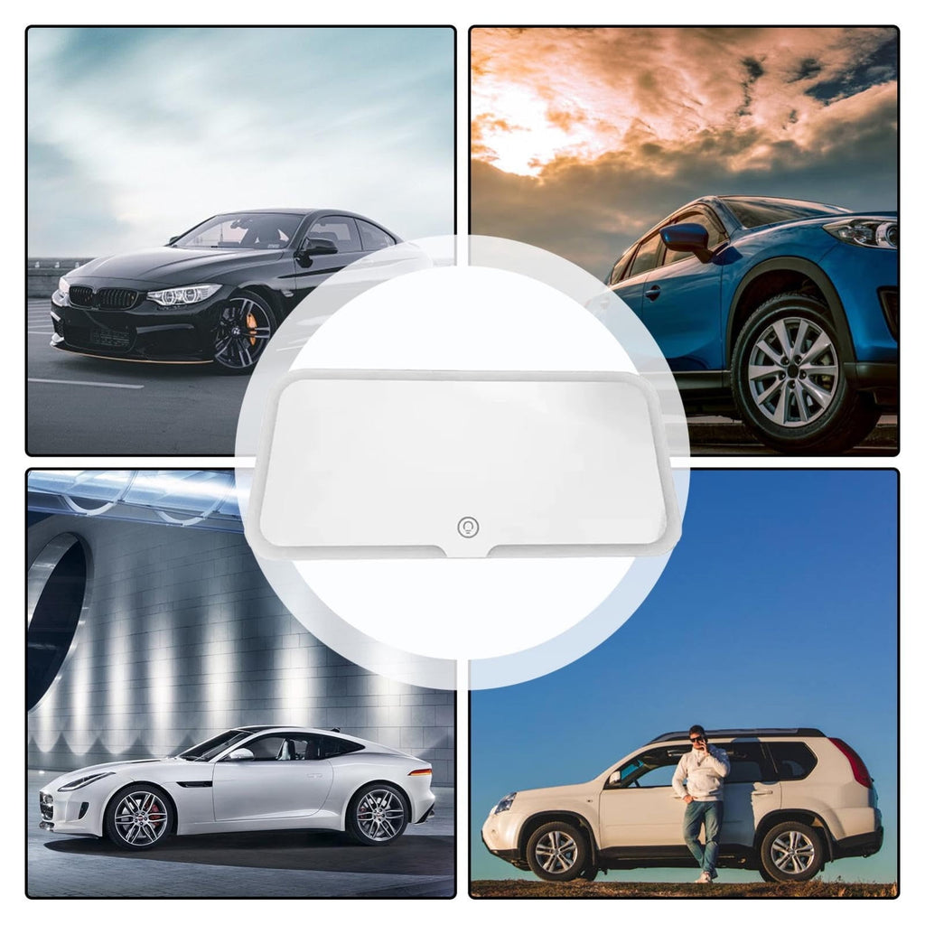 Car Sunvisor Mirror, LED Sunvisor Mirror, 3 Light Modes Cosmetic Mirror for Makeup, Adjustable Brightness Rechargeable Battery Powered Portable Car Accessory
