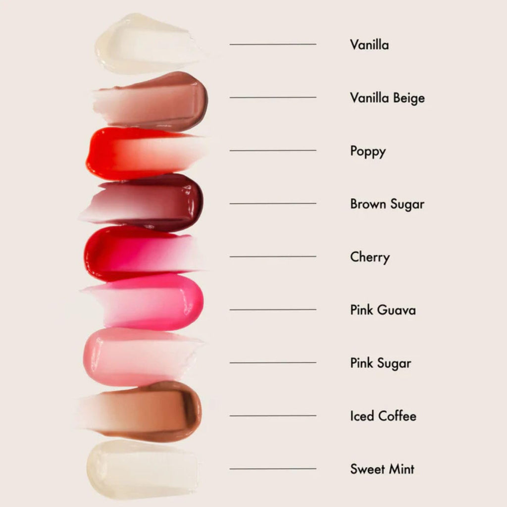 Lip Butter Balm - Hydrating Overnight Lip Mask + Clear Gloss for Instant Shine - with Nourishing Shea Butter - Everyday Makeup + Skincare Summer Essentials - Vegan - Sweet Mint (.5 Oz)