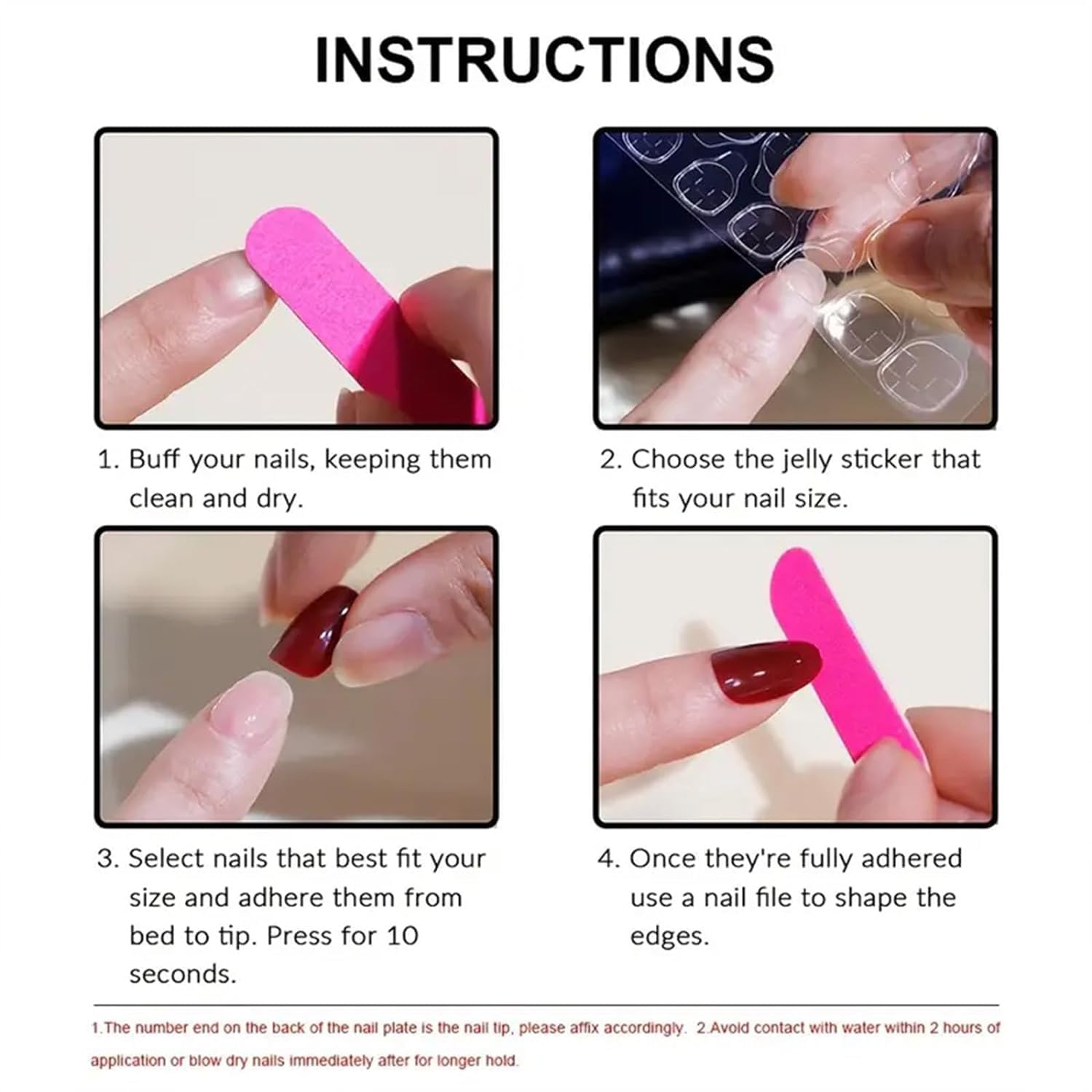 Press on Nails Medium - Almond Fake Nails with Flower Design - Gold Glitter Full Cover Stick on False Nails - for Women 24 Pcs