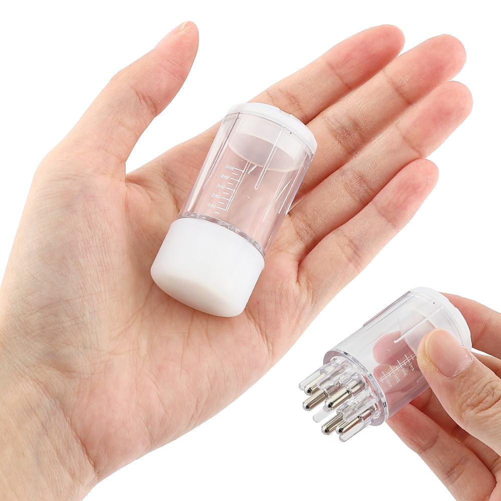 4Pcs Scalp Applicator Comb Set with Scalp Applicator Comb, Hair Comb and Hair Oil Applicator Bottle Brush for Scalp Massager and Hair Growth Care(White)
