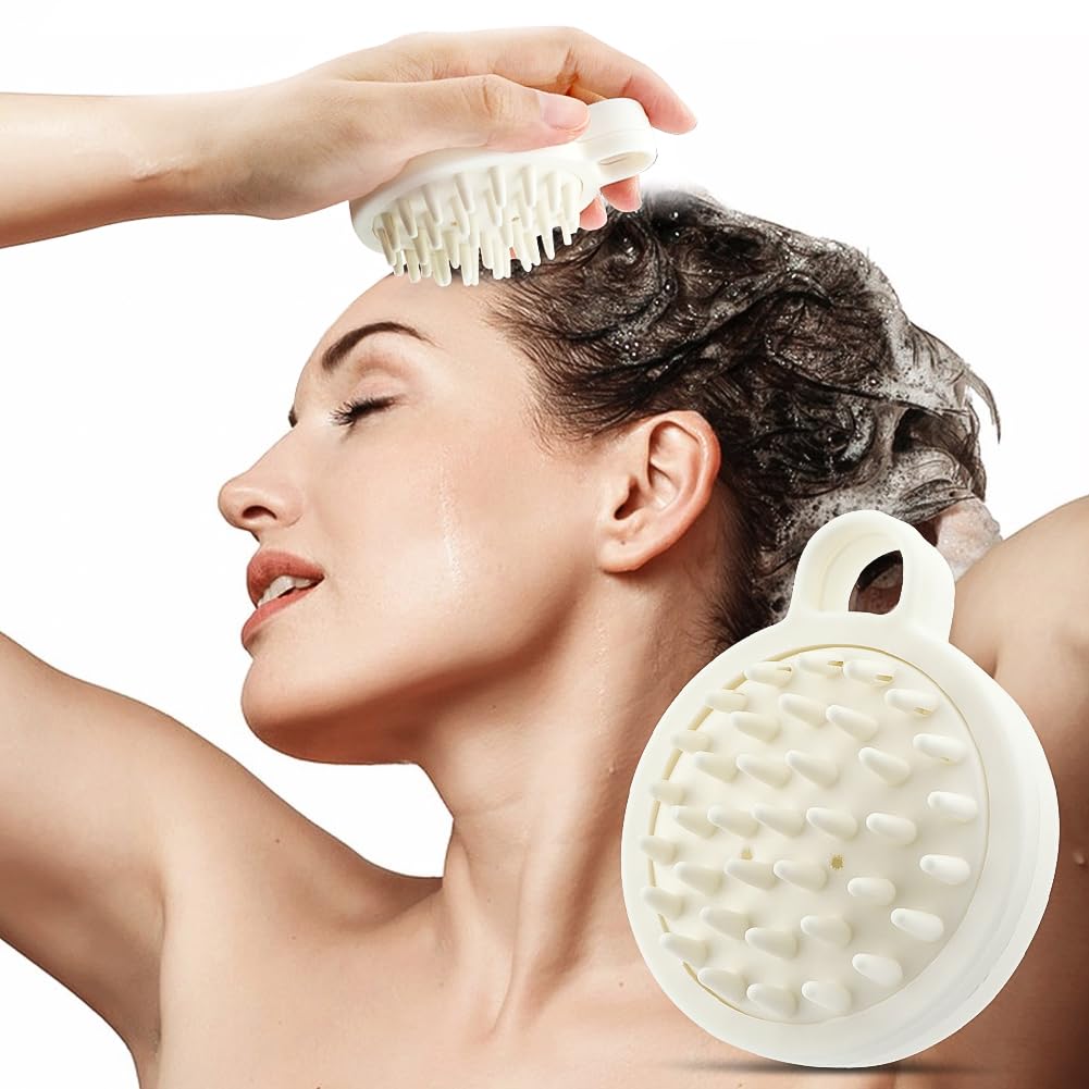 4Pcs Scalp Applicator Comb Set with Scalp Applicator Comb, Hair Comb and Hair Oil Applicator Bottle Brush for Scalp Massager and Hair Growth Care(White)