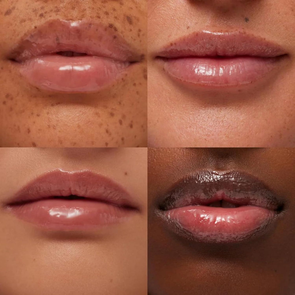 Lip Butter Balm - Hydrating Overnight Lip Mask + Clear Gloss for Instant Shine - with Nourishing Shea Butter - Everyday Makeup + Skincare Summer Essentials - Vegan - Sweet Mint (.5 Oz)