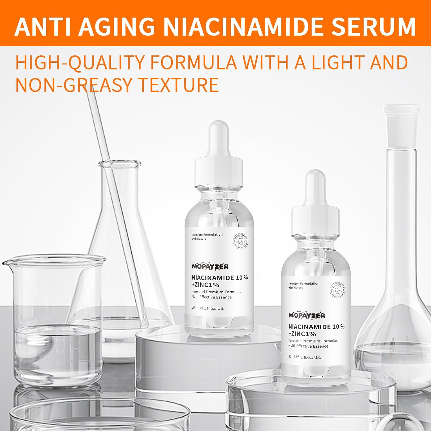 Niacinamide 10% + Zinc 1% Serum, Anti-Aging Niacinamide Serum for Face, 1PCS Moisturizing Facial Serum for All Skin Type, Women Face Skin Care.