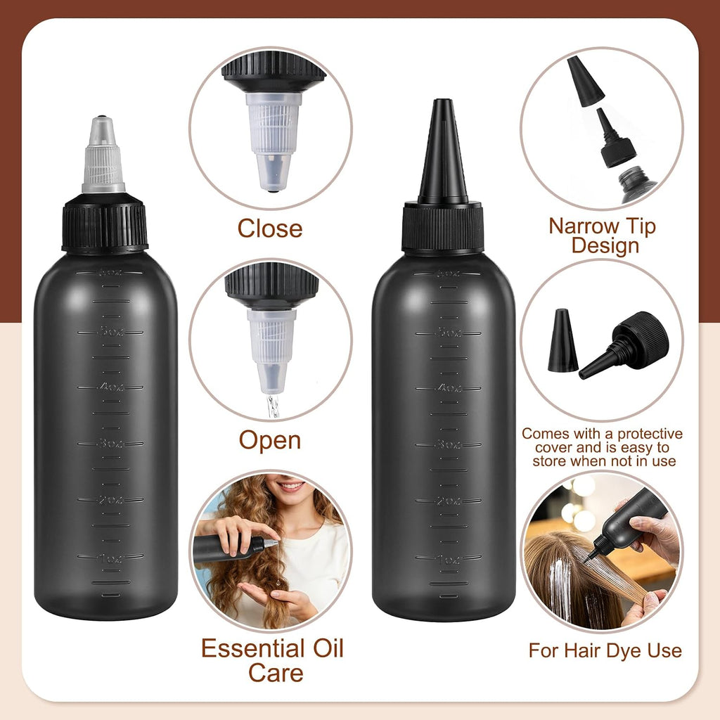 6 in 1 Set Wooden Head Scalp Massager Comb Tool Hair Gua Sha Comb with 6 OZ Hair Oil Applicator Bottle Spray Bottle for Relaxation