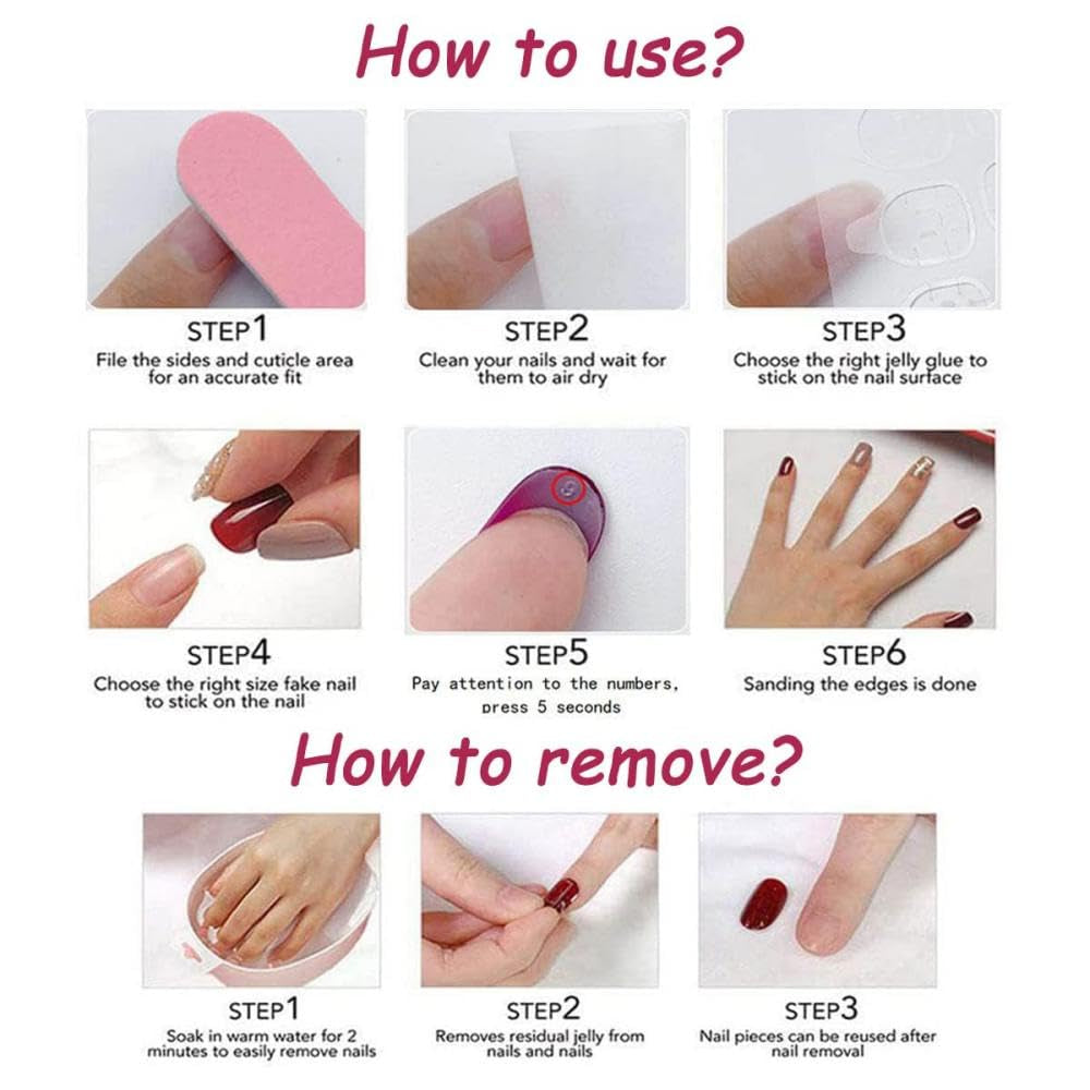 Almond Press on Nails Medium Fake Nails with 5D Metal Lines Charm Design Glossy Pink Nails Press on Curve Glue on Nails Reusable Luxury Silver Beads Acrylic Nail for Women 24Pcs